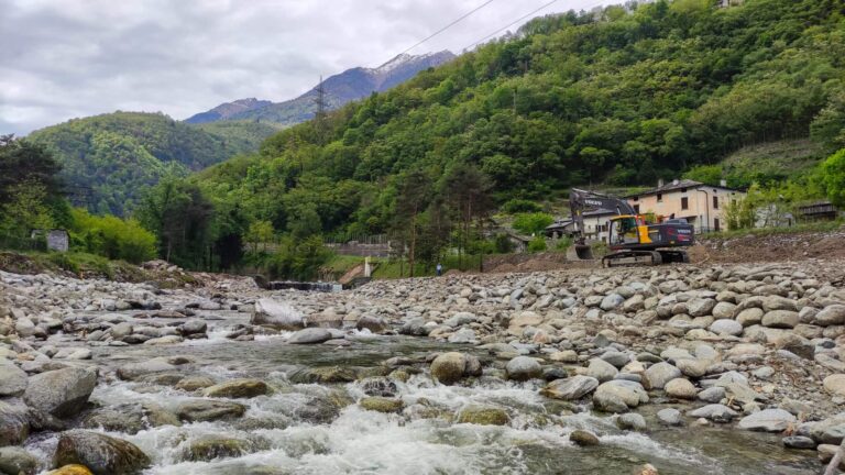 Svaso e ripristino opere idrauliche nel torrente Masino