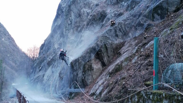 reti paramassi contro rischio frana a piateda (sondrio)