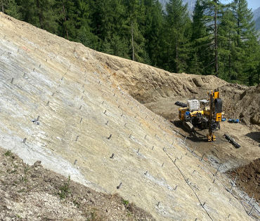 posa di tiranti e barre di ancoraggio